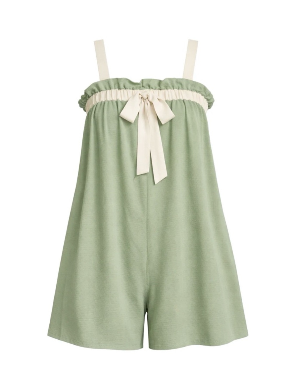RIVIR Boutique Tie-Front Romper – Sage